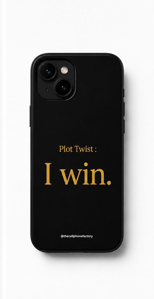 Plot Twist I Win minimalist iPhone case