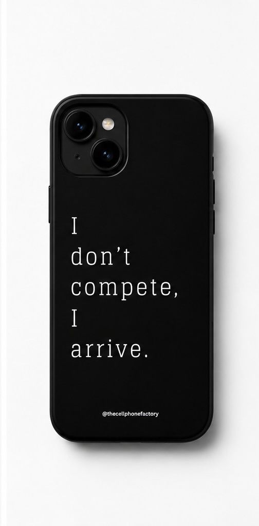I Don't Compete I Arrive minimalist iPhone case